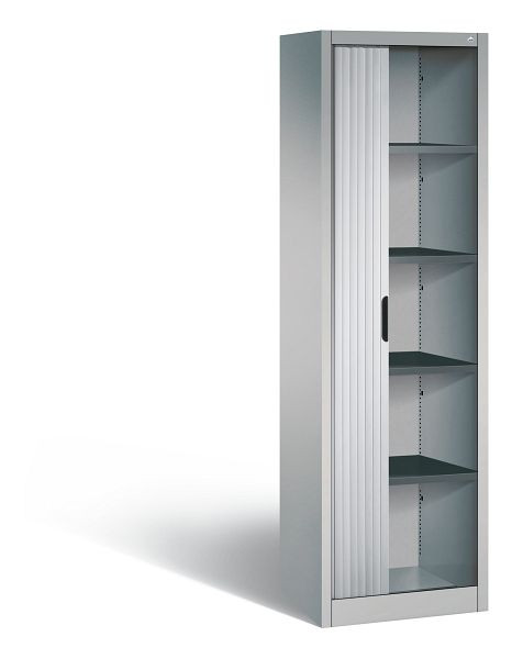 C+P rolluikkast Omnispace, H1980xB600xD420mm, kleur: wit aluminium, verzonken handgreep, 5 OH, 3200-00R S10043