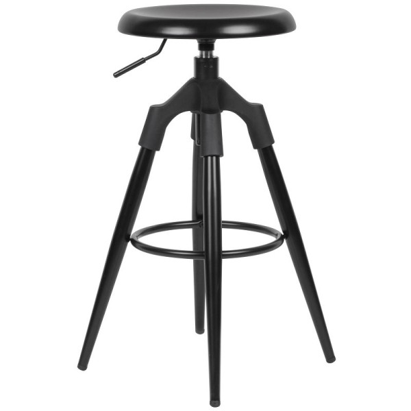 Wohnling barkruk zwart metaal 72-80 cm, WL6.046