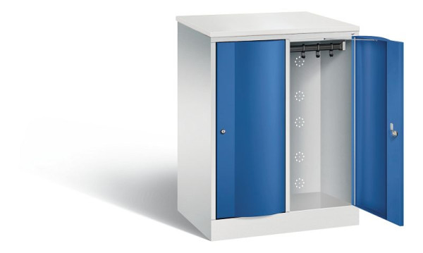 C+P garderobekast Resisto, H1077xB772xD540mm, kleur: lichtgrijs / gentiaanblauw, 8271-272 S10076