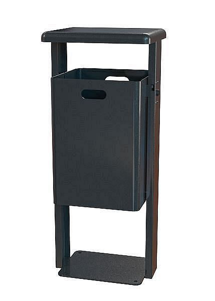Renner rechthoekige staande afvalcontainer 40 L, met ronde kap (t=3 mm), thermisch verzinkt, 7083-30FV