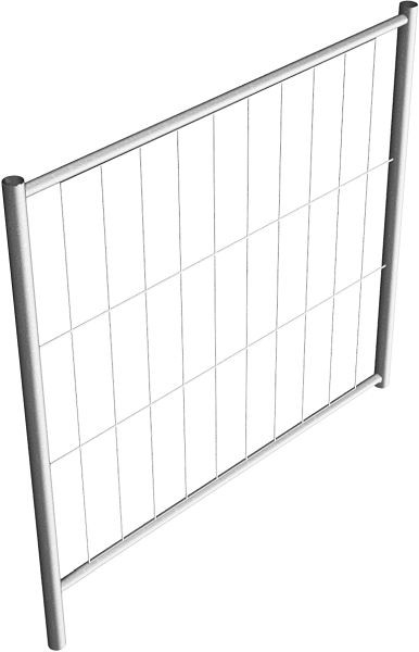 Schake mobiel bouwhek, verzinkt, type Profi, afmeting: 1,20 x 1,20m met omlopend buizenframe, maaswijdte 100/300, 3B3612