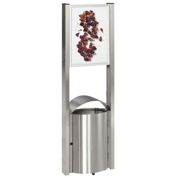 Steen HGS afvalcontainer -Cubo Paco-, verrijdbaar met reclameruimte, 1800x580x350mm, 15937
