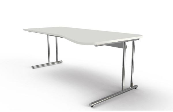 Kerkmann vrije vorm tafel B 1950 x D 800/1000 x H 680-820 mm, Artline, kleur: wit, 11766510