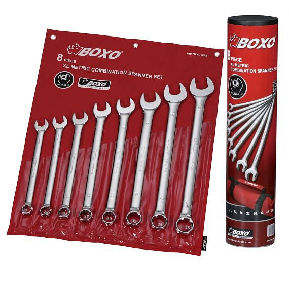 Boxo ringsteeksleutelset XL in zakje, 8 stuks, VE: 10 stuks, B-0008-XL