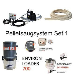 Environ pelletaanzuigsysteem set 1 - pelletverwijdering van bovenaf met behulp van Environ Spiderhug, PESET1