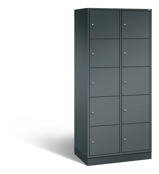 C+P XL-Schließfachschrank Intro, 10 Fächer, H1950B820T490 mm, Anthrazit, 8570-202 S10183