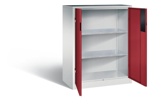 C+P gereedschapskast Acurado, H1200xW930xD500mm, kleur: lichtgrijs/robijnrood, verzonken handgreep, 8521-052 S10169