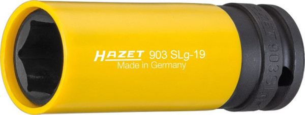 Hazet Impact Machine Schroevendraaier Socket, Hex, Hol Vierkant 12.5mm, 19mm, Wielmontage, Lang, 903SLG-19