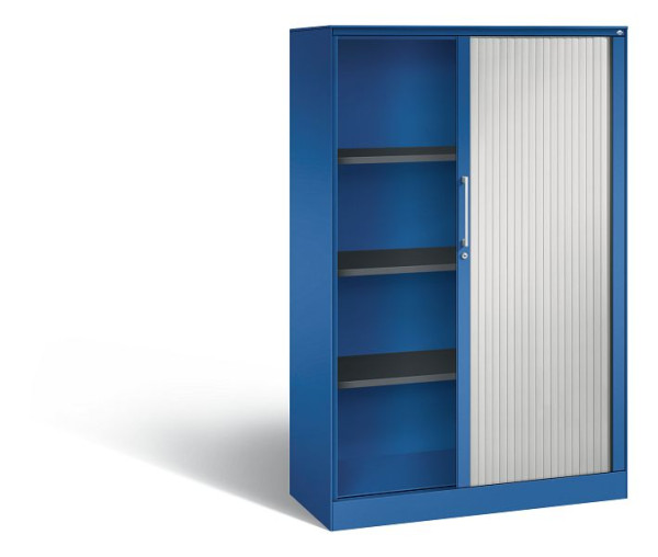 C+P rolluikkast Asisto, H1639xB1000xD435mm, kleur: gentiaanblauw/lichtgrijs, beugelgreep, 4 niveaus, 143012-000 S10067