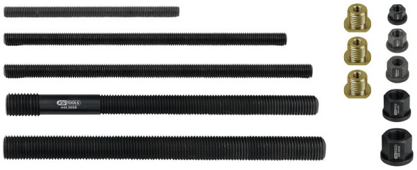 KS Tools trekstang, kraagmoer, adapterset, 13-delig, 440.0040