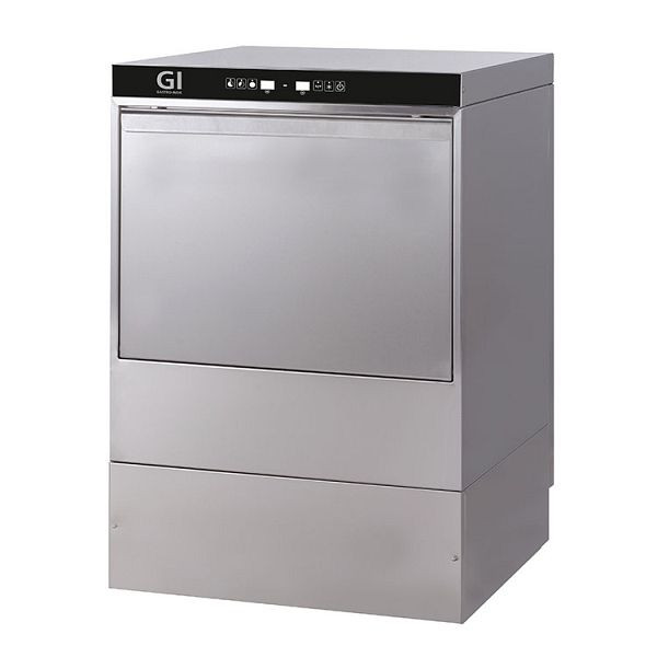 Gastro-Inox vaatwasser met pomp, zeepdispenser & breektank, 50x50cm, 400V, digitaal, RVS AISI 304, 400.106