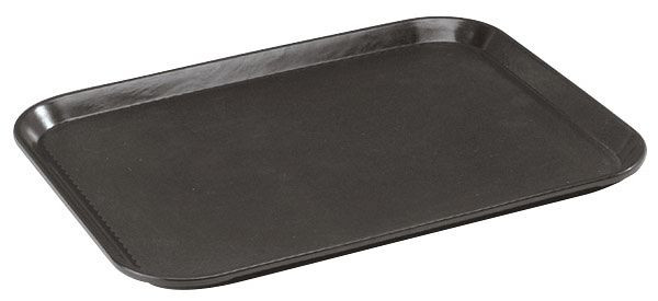 APS dienblad -NON-SLIP-, 46 x 36 cm, hoogte: 2 cm, glasvezelversterkte kunststof, antraciet, antislip oppervlak, 00508