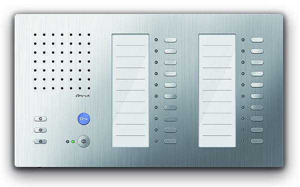 TCS audio binnenstation voor handsfree bellen Carus ADAPTO serie +20 toetsen, opbouw zilver, CAI1200-0150