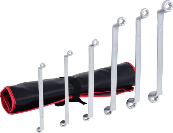 KS Tools Torx-E dubbele ringsleutelset, gebogen, 6-delig, 911.0360