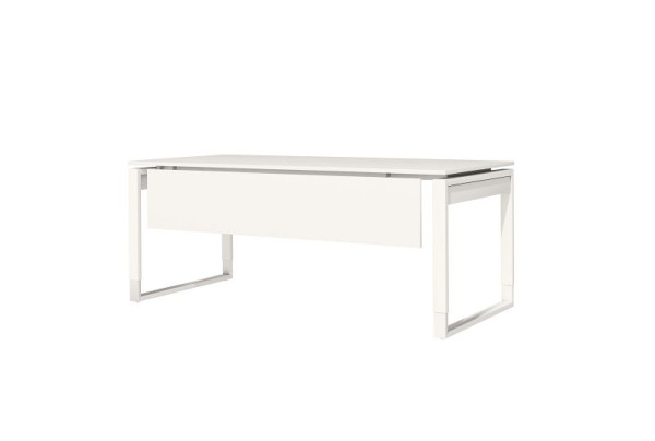 Kerkmann kniepaneel voor bureaus met 1600 en 1800 mm, fris, B 1450 x D 16 x H 300 mm, wit, 19371910