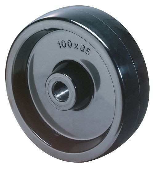 BS-wielen Hittebestendig wiel, wielbreedte 35 mm, wiel-Ø 100 mm, draagvermogen 170 kg, loopvlak fenolhars, glijlager, VE = 4 stuks, B22.100