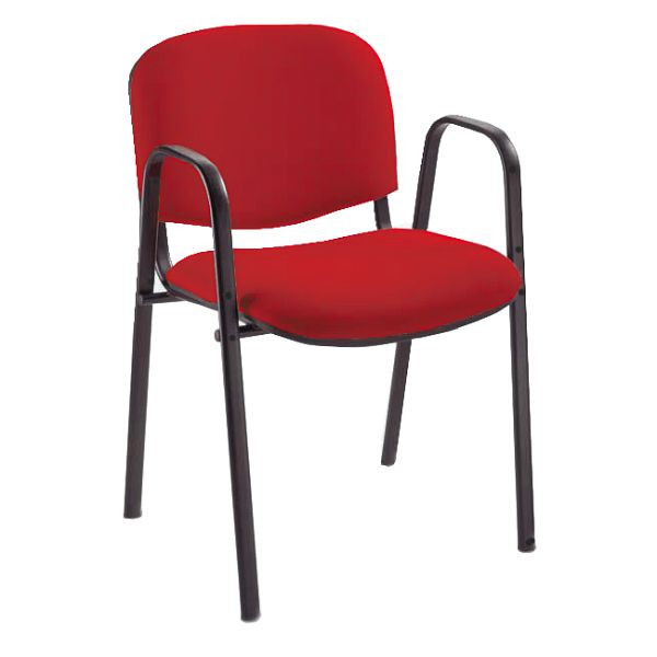 Lüllmann bezoekersstoel, 470/840 x 545 x 425 mm, rood, 220213