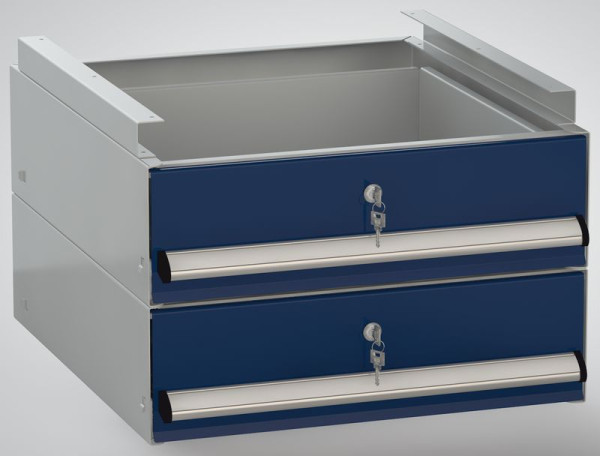 Metalen lade KLW met inhangframe, fronthoogte 150 mm, afsluitbaar, ES-BEA-150ES-APP