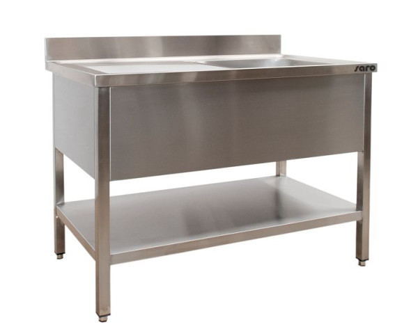 Saro spoelbak met 1 bak, rechts - 600 mm diep, 1000 mm, 600-2505R