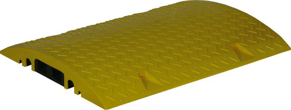 Schake kabelbrug bestaande uit: 1x kabelbrug 800x600x80mm, geel van gerecycled materiaal met 6 doorvoerkanalen, 339381