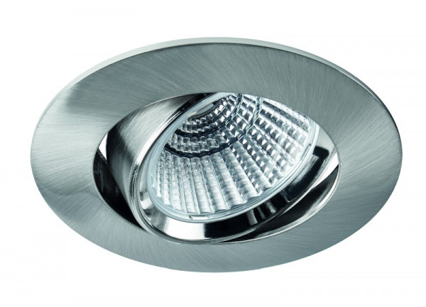 rutec Projekt BAN COB LED - inbouwspot draaibaar, rond, 350mA, 7W, IP40, 4000K, CRI90 - ijzer geborsteld, PEG355NWOK