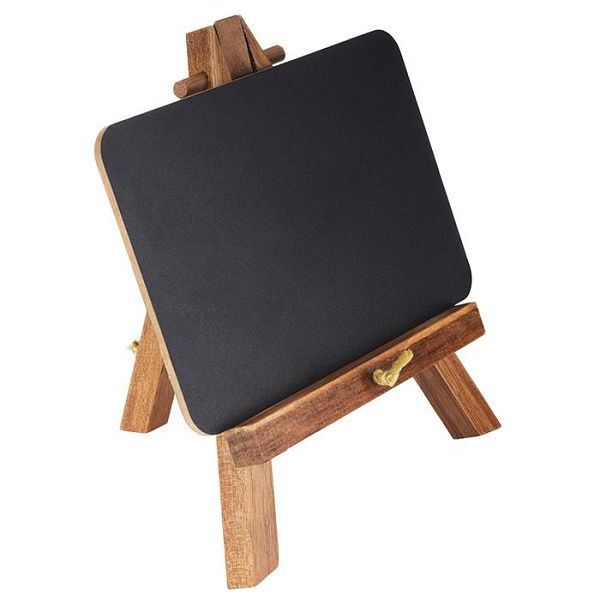 APS Mini-ezel, 2-delig, 13,5 x 10 cm, hoogte: 19 cm, acaciahout, plank verticaal en horizontaal te gebruiken, 71520
