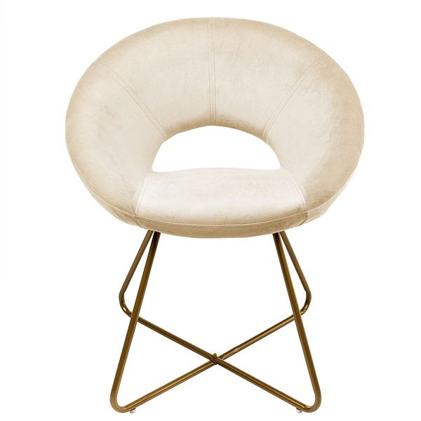 HOME DELUXE fluwelen stoel SELESA - beige, 35700