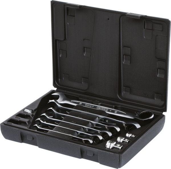 KS Tools GEARplus ratel-ringsleutelset, omschakelbaar, 10-delig, 503.4647
