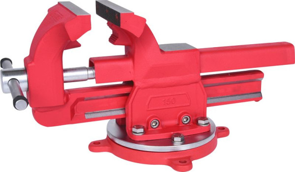 KS Tools parallelle bankschroef met draaischijf, 147 mm, 914.0035