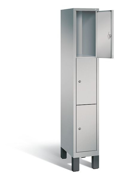 C+P lockerkast Evolo, H1850xB320xD500mm, kleur: wit aluminium, 48010-103 S10009