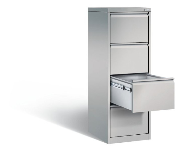 C+P hangmappenkast Acurado, H1357xB433xD590mm, kleur: wit aluminium, handgreep, 12434-311 S10001