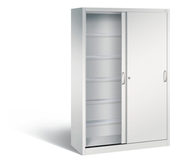 C+P schuifdeurkast Acurado, H1950xB1200xD500mm, kleur: lichtgrijs, beugelgreep, 2050-60 S10012