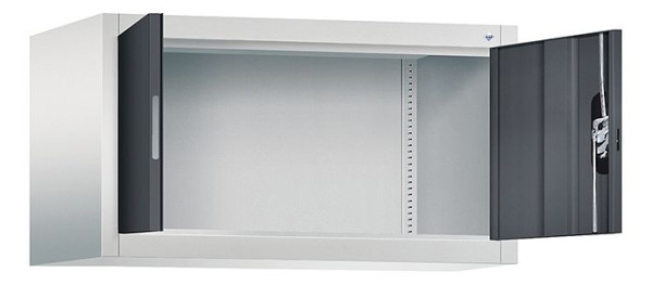 C+P bovenkast Acurado, H500xW930xD500mm, kleur: lichtgrijs / zwartgrijs, verzonken handgreep, 9284-000 S10202