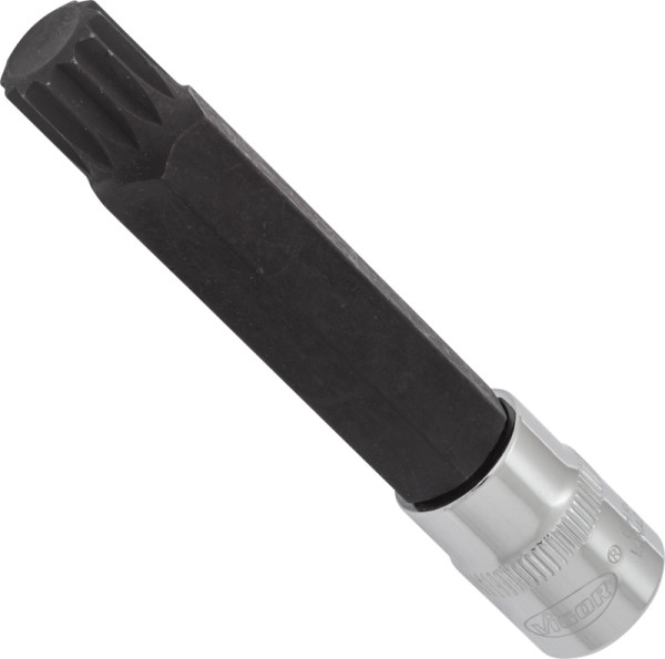 VIGOR schroevendraaierbit, hol vierkant 10 mm (3/8 inch), inwendig meertands profiel XZN, M14, lengte: 93 mm, voor handbediening, V6120