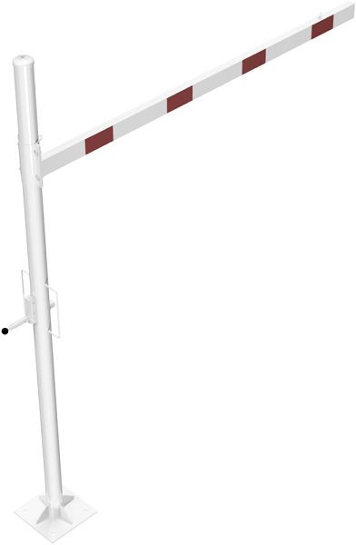 Hoogtebegrenzer, draaibaar en afsluitbaar, 2500 mm voor deuvels, met hangslotpaal Ø 89 mm, 417_251VBP