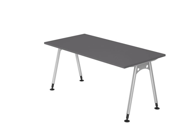 Hammerbacher bureau A-poot 160x80cm grafiet, VAS16/G/S