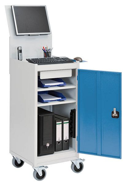 Bedrunka + Hirth dubbeldeurs kast, voor computer trolleys 105-1, 500 x 500 x 1000 mm, 04.105C