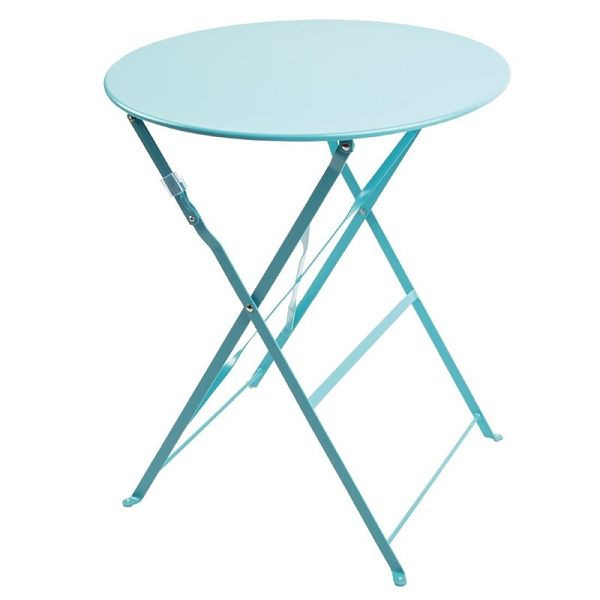 Bolero ronde klaptafel staal azuurblauw 60cm, GK983