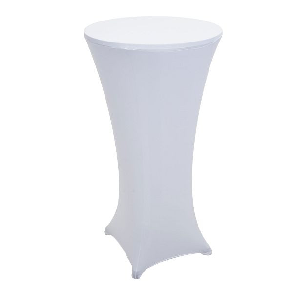 Mendler statafelhoes HWC-J30, tafelhoes hoes, stretch Ø 60cm, wit, 76098