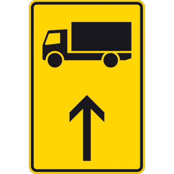 Stenen HGS wegwijzer voor voertuigen met een toegestane totale massa van meer dan 3,5 t (rechtdoor) nr. 422-30, 630x420mm /RA2/Alform, 422-30-122