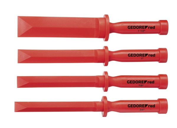 GEDORE rode zachte beitelset B.3/4-1.1/2 4-delig, 3301570