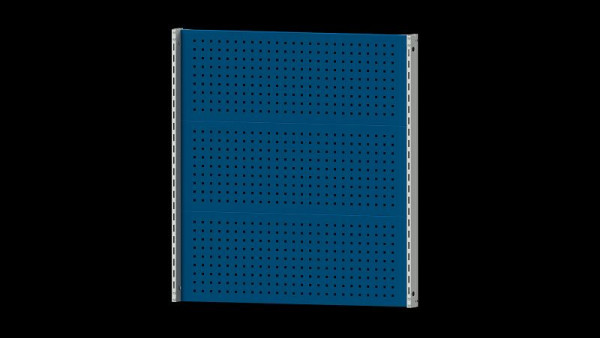 ANKE werkbanken basisstructuur systeemopbouw, 1120 x 107 x 1200 mm, RAL 7035/5010, 3 x geperforeerde wandhoogte 400 mm, 340.349