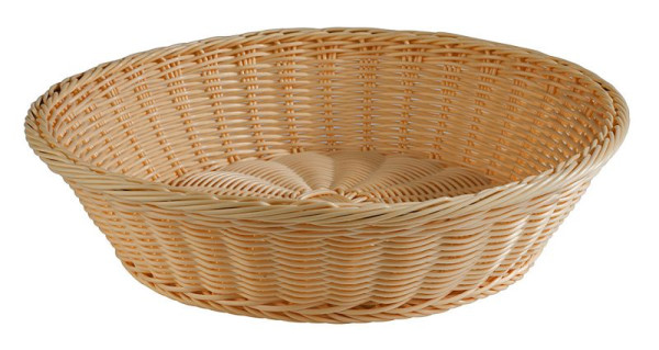 APS tafel- en buffetmand, rond, Ø 39 cm, hoogte: 10 cm, polypropyleen, lichtbeige, -ECONOMIC-, 40144