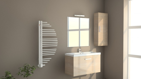 MERT design handdoekradiator AYCAN wit, 500 x 1000 mm, middenaansluiting, 5-AYCAN-50x100-WM