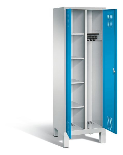 C+P reinigingsmiddelenkast Evolo, H1850xB610xD500mm, kleur: lichtgrijs/lichtblauw, 48060-20 S10067