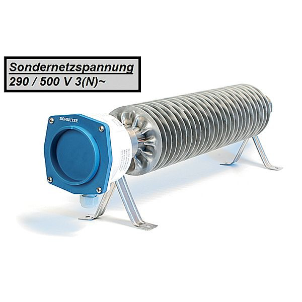 Schultze RiRo u 1000 500V ribbenbuisverwarmer 1000W speciale spanning 290 / 500V, roestvrij staal, IP66 / 67, SNS017