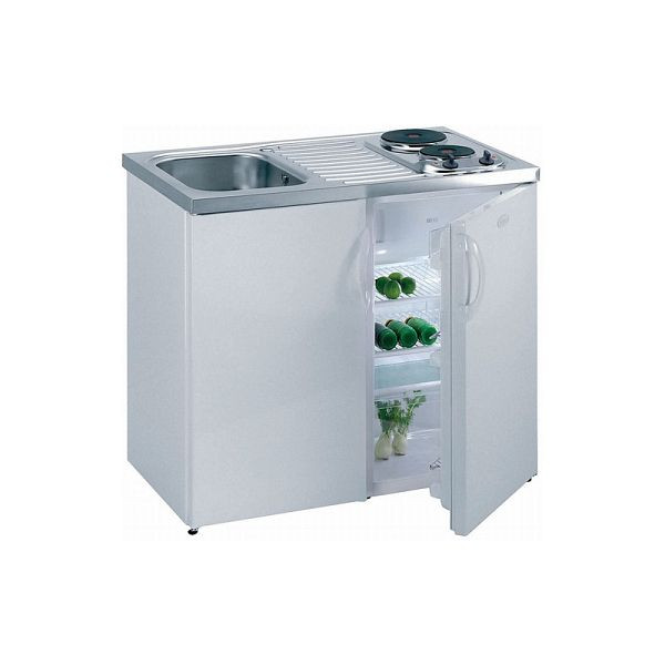 Lüllmann bijkeukenkeuken PREMIUM, spoelbak links, 860 x 1000 x 600 mm, zuiver wit, 731250