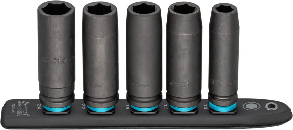 Hazet SmartRail 900SLG-SR/5, hol vierkant 12,5 mm (1/2 inch), uitwendig zeskant trekprofiel, aantal gereedschappen: 5, 900SLG-SR/5
