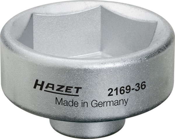 Hazet oliefiltersleutel, hol vierkant 10 mm (3/8 inch), buitenzeskantprofiel, 50 mm, 2169-36