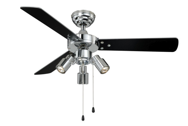 AireRyder plafondventilator Cyrus chroom 107 cm met verlichting en trekkoord, FN44444